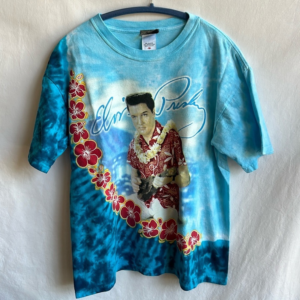 Vintage Liquid Blue Elvis Presley Blue Hawaii T-shirt, size M